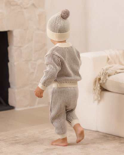 Quincy Mae Chunky Knit Sweater & Pant Outfit