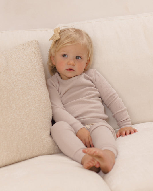 Quincy Mae Waffle Top & Pant Set