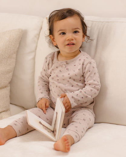 Quincy Mae Pointelle LS Tee & Legging Set