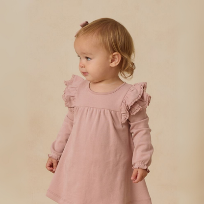 Quincy Mae Long Sleeve Flutter Dress | Tuesday's Child