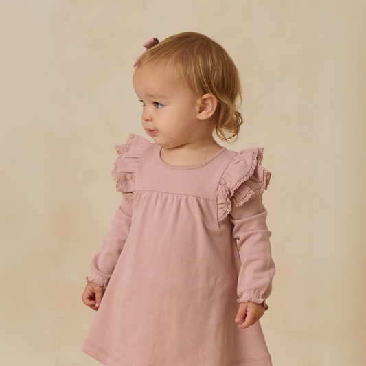 Quincy Mae Long Sleeve Flutter Dress | Tuesday's Child