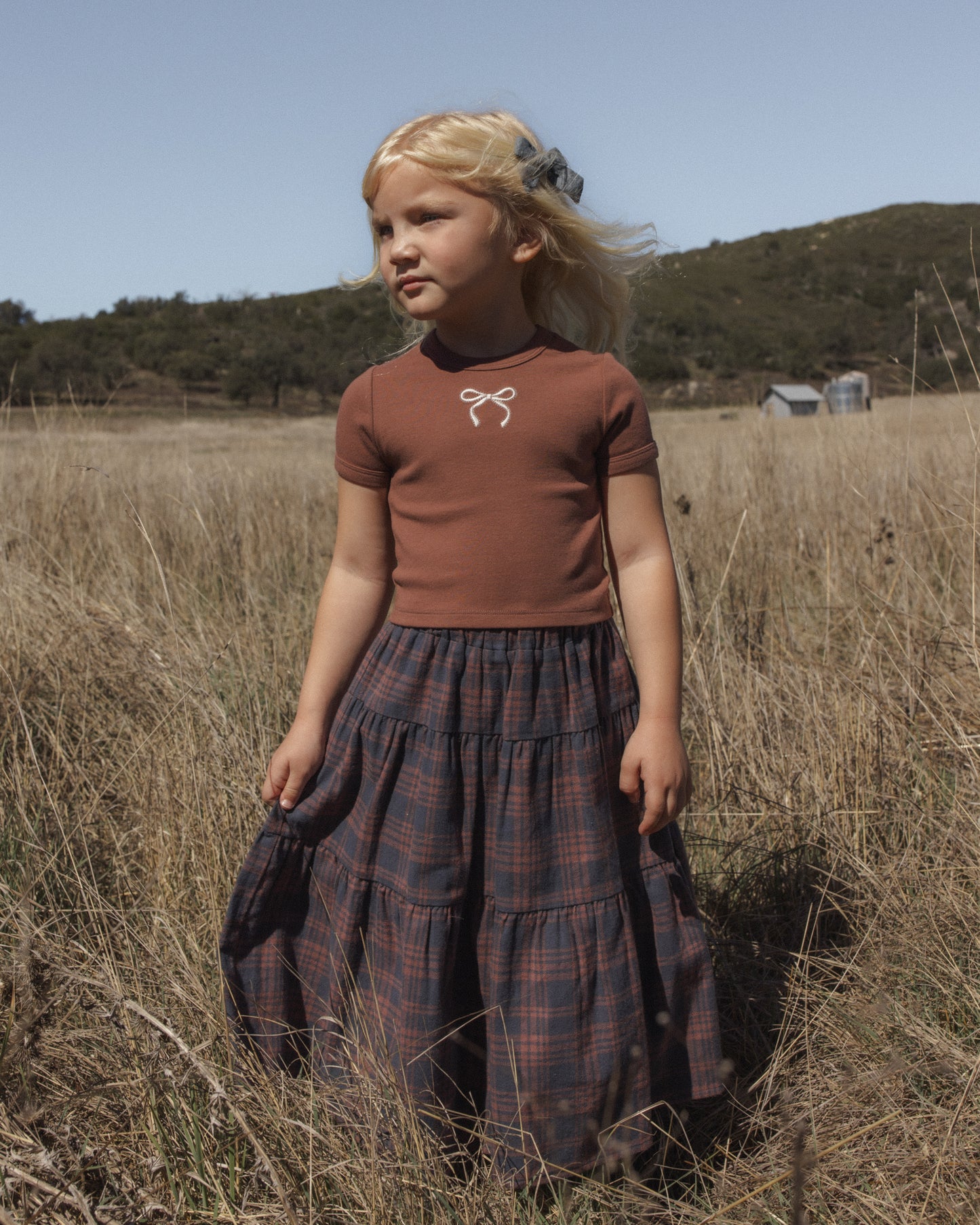 Rylee + Cru Tiered Midi Skirt