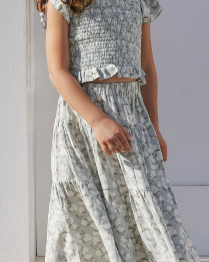 Rylee + Cru Tiered Midi Skirt