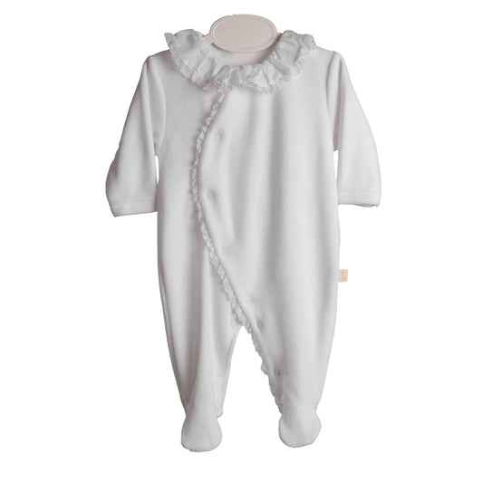 Baby Gi Front Snap Footie w/ Lace