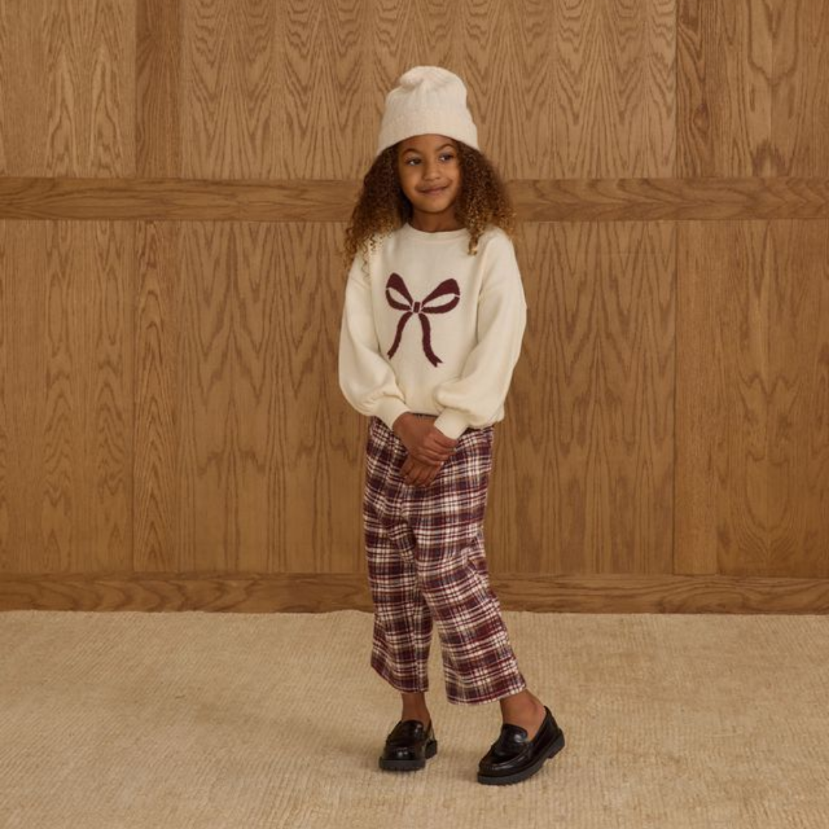 Rylee + Cru Aspen Sweater Bow Natural | Tuesday's Child