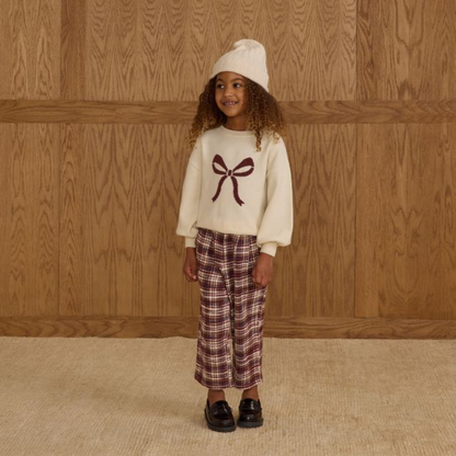 Rylee + Cru Aspen Sweater Bow Natural | Tuesday's Child