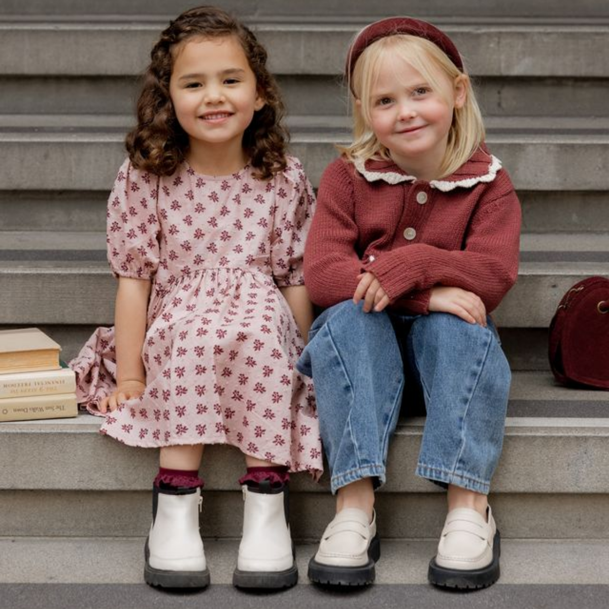 Rylee + Cru Collared Cardigan Burgundy | Tuesday's Child