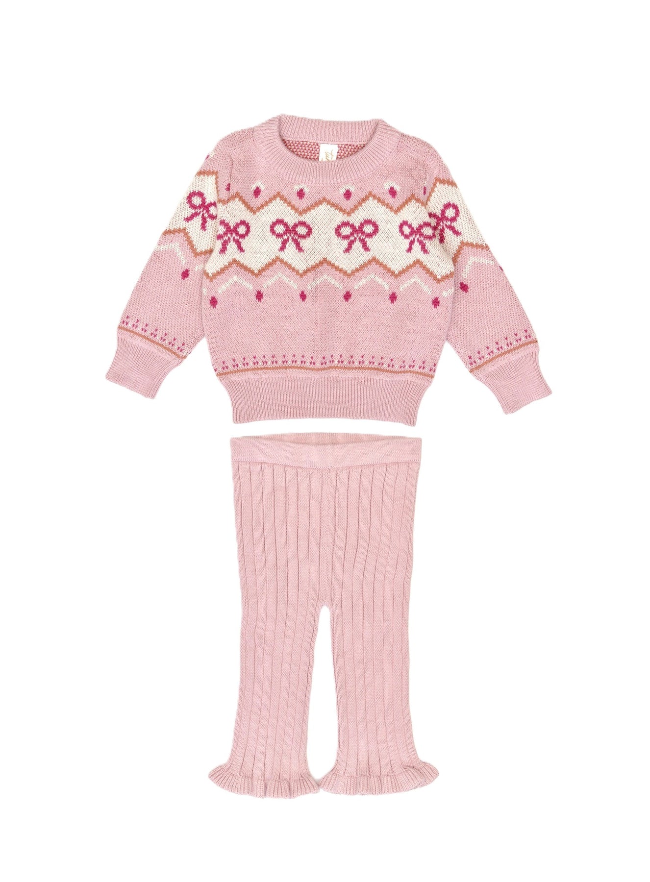 Tun Tun Bow Sweater & Knitted Legging Outfit