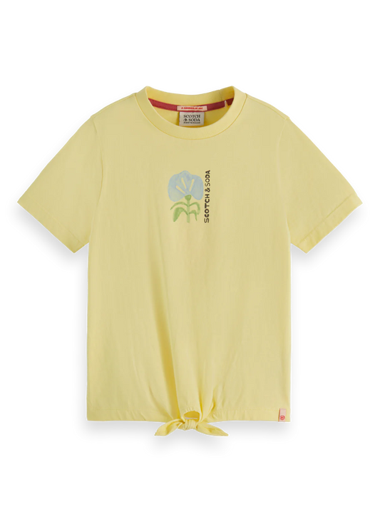 Scotch & Soda Knotted Tulip Print T-shirt