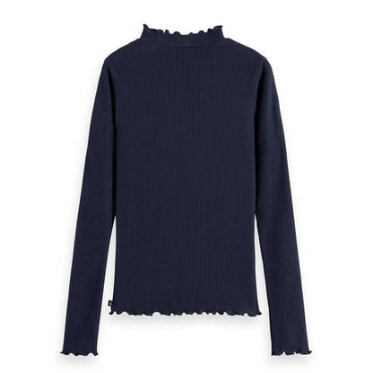 Scotch & Soda Ribbed Mock Neck LS T-shirt | Tuesday's Child