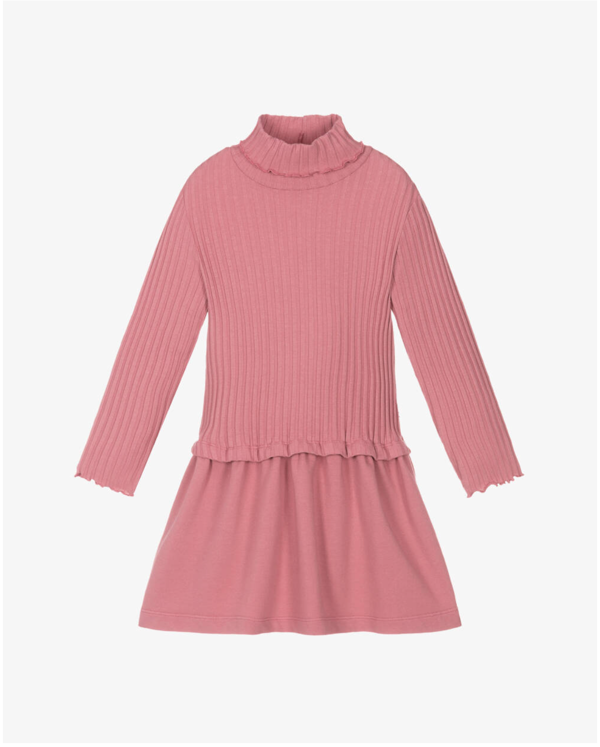 Il Gufo LS Ribbed Dress