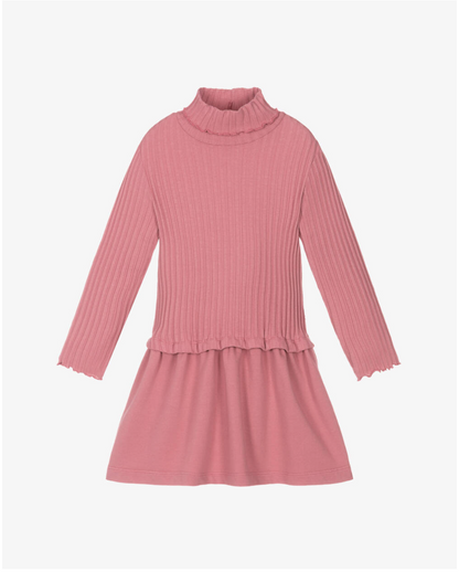Il Gufo LS Ribbed Dress
