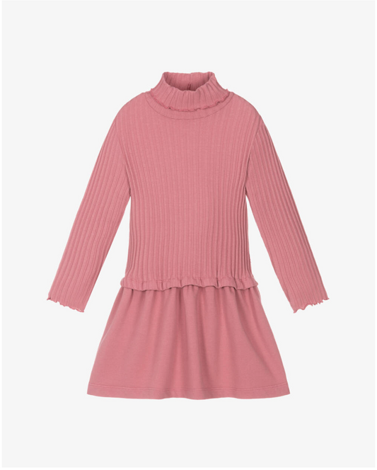 Il Gufo LS Ribbed Dress