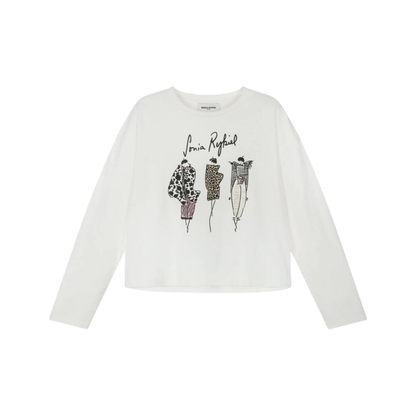 Sonia Rykiel LS Graphic Print T-shirt | Tuesday's Child