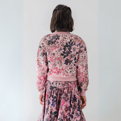 Steph Blurred Floral Print Denim Skirt | Tuesday's Child