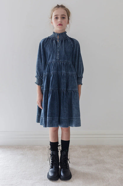Steph Chambray Tiered Dress | Tuesday's Child