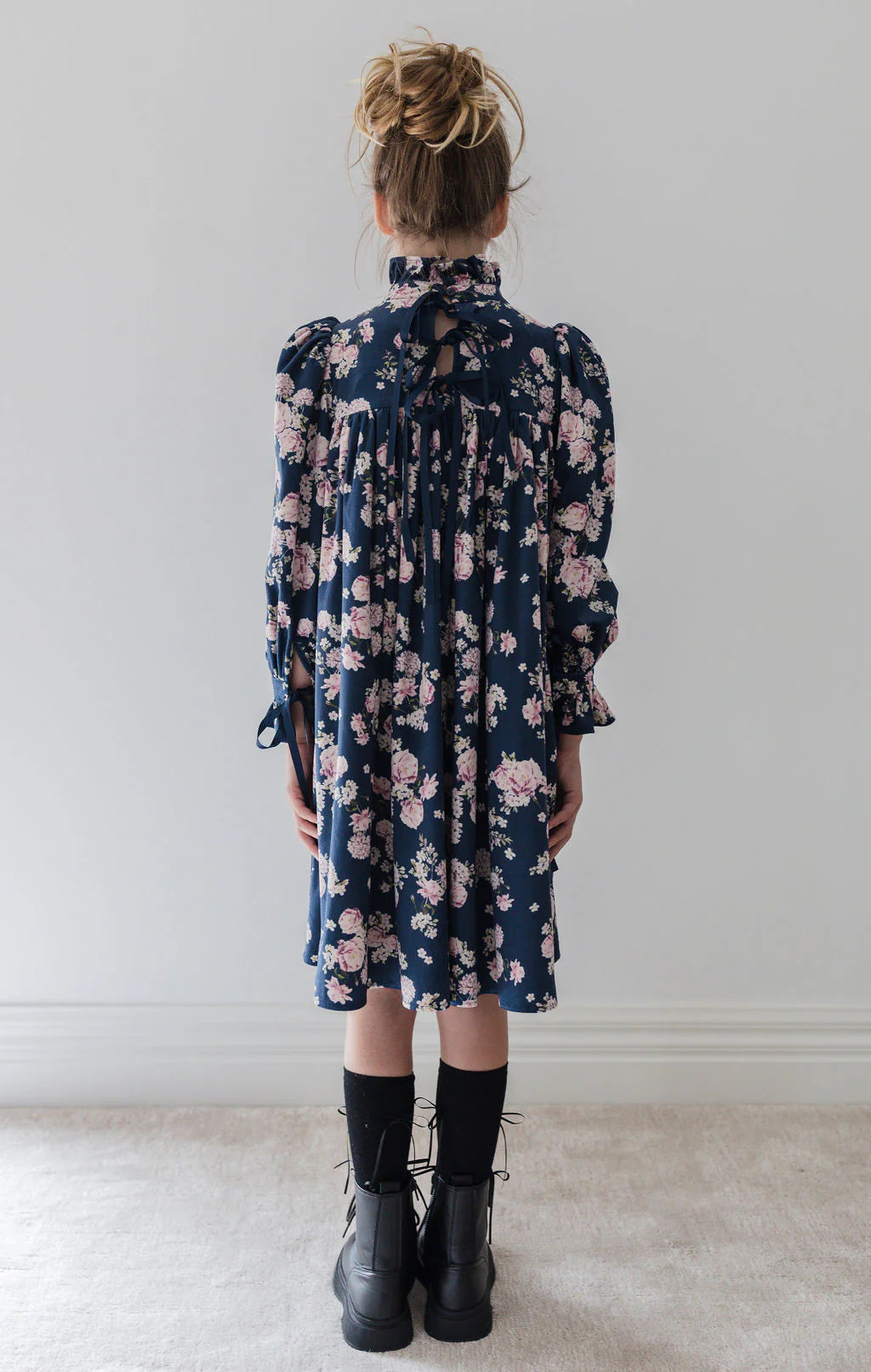 Steph Lilac Floral Print Cord Dress | Tuesday's Child