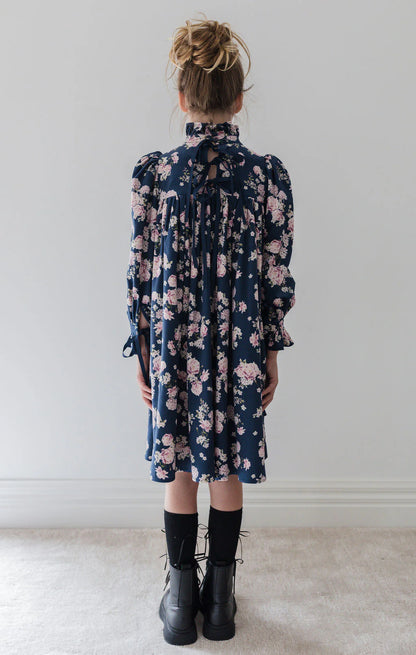 Steph Lilac Floral Print Cord Dress | Tuesday's Child