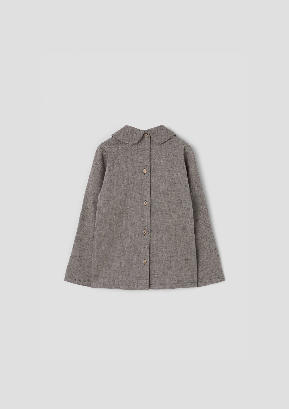 Popelin Herringbone Pleated Shirt