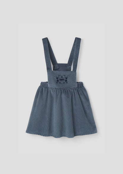 Popelin Logo Embroidery Corduroy Dress