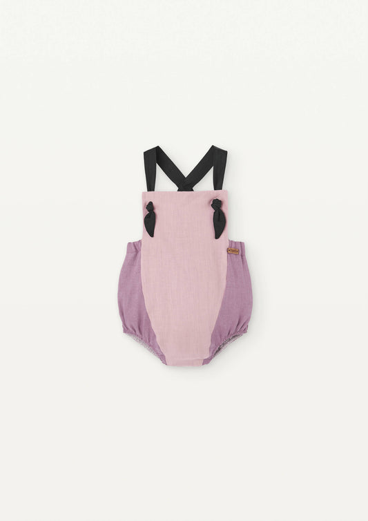 Popelin Linen Contrast Romper
