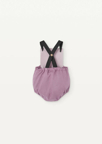 Popelin Linen Contrast Romper