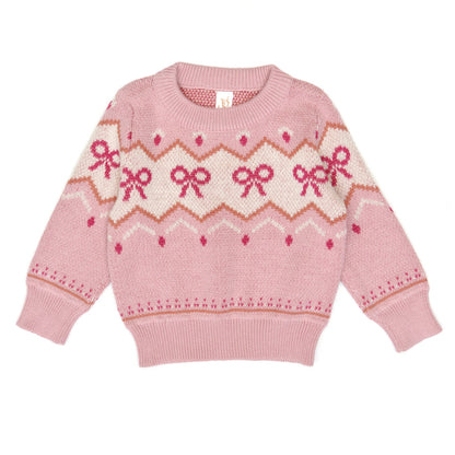Tun Tun Bow Sweater & Knitted Legging Outfit
