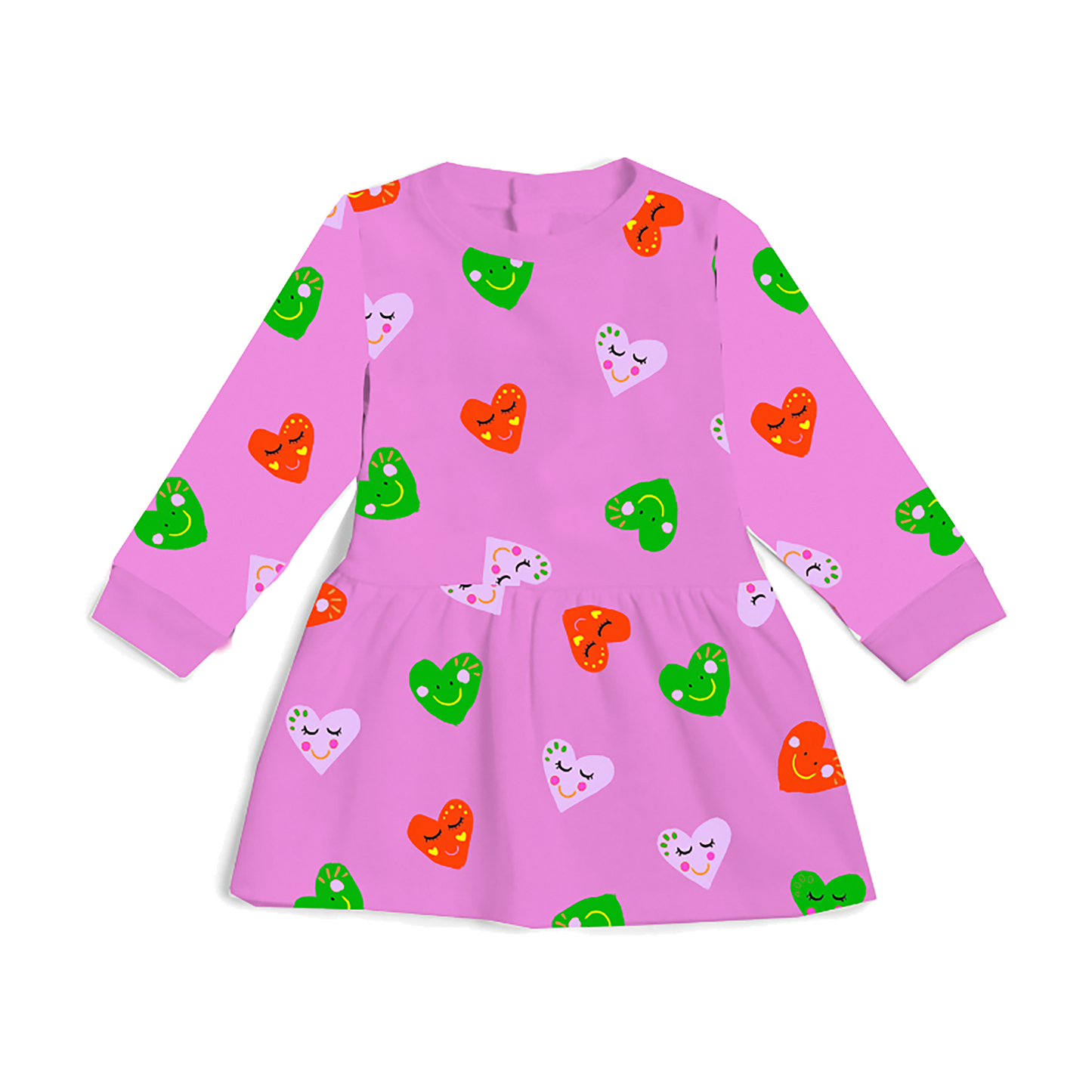 Stella McCartney Baby Girl LS Happy Hearts Dress