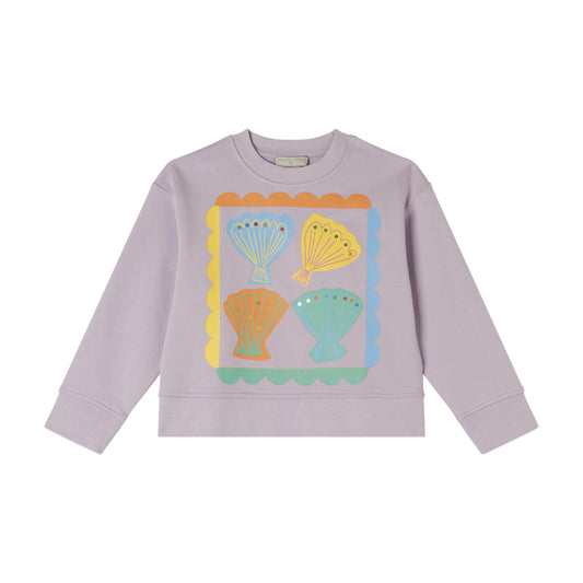 Stella McCartney Girl's LS Framed Shells Print Sweatshirt