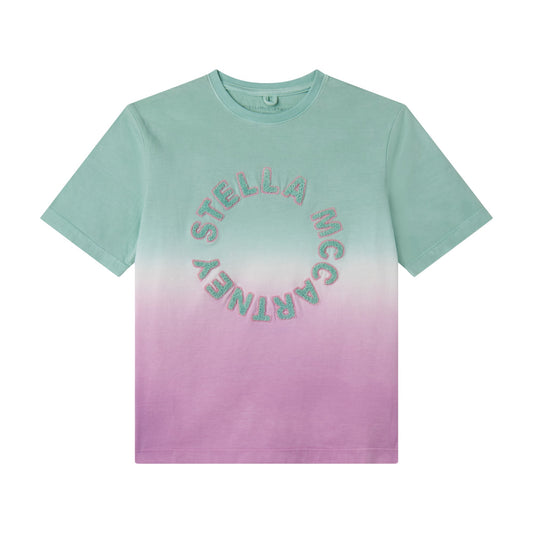 Stella McCartney Girl's SS Tie Dye T-shirt w/ Terry Logo
