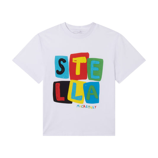 Stella McCartney Boy's SS Stella Multiblock Print T-shirt
