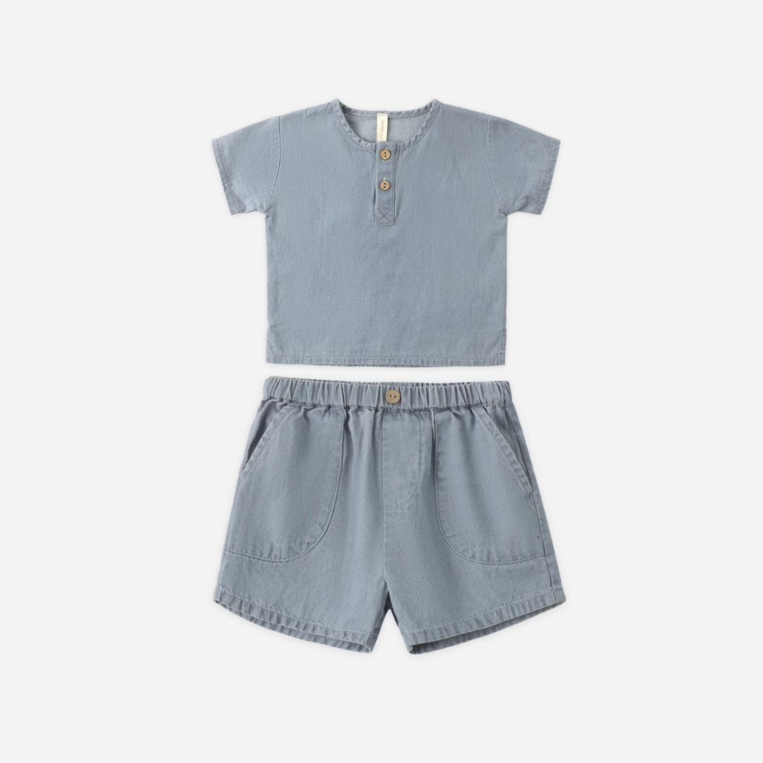 Quincy Mae Henry Top & Utility Short Outfit