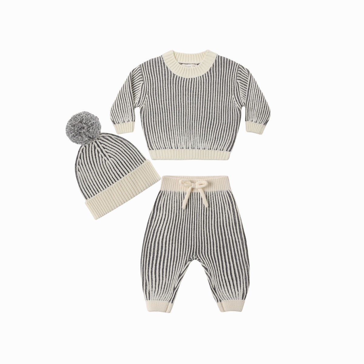 Quincy Mae Chunky Knit Sweater & Pant Outfit