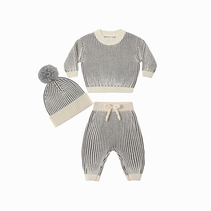 Quincy Mae Chunky Knit Sweater & Pant Outfit