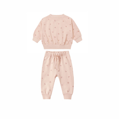 Quincy Mae LS Relaxed Sweatshirt & Pant Outfit