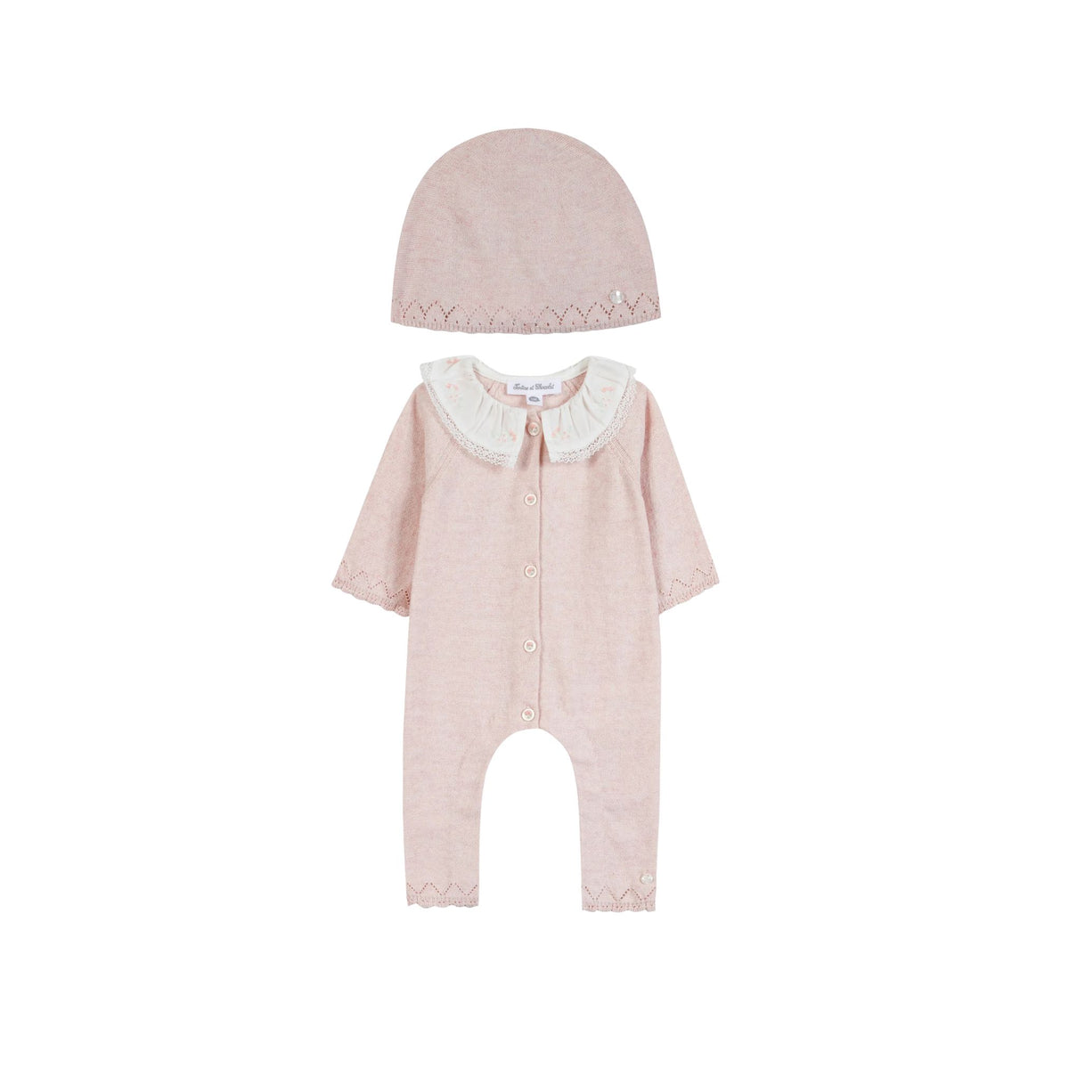 Tartine Knit 2Pc Romper & Hat Set