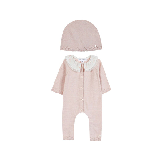 Tartine Knit 2Pc Romper & Hat Set