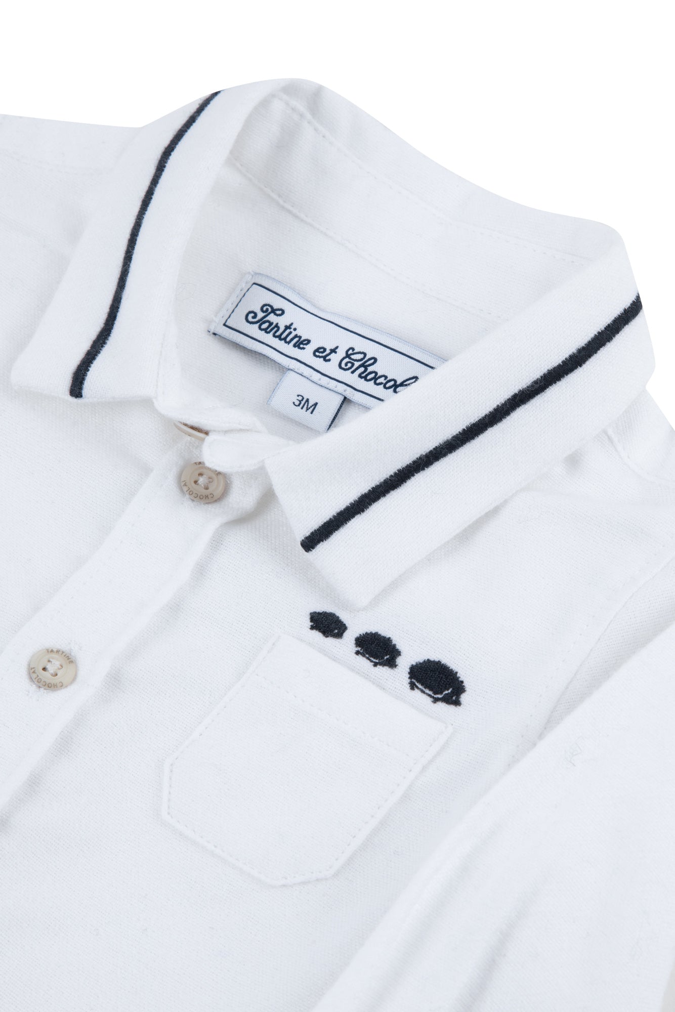 Tartine Boy's LS Button Up Shirt w/ Collar Piping