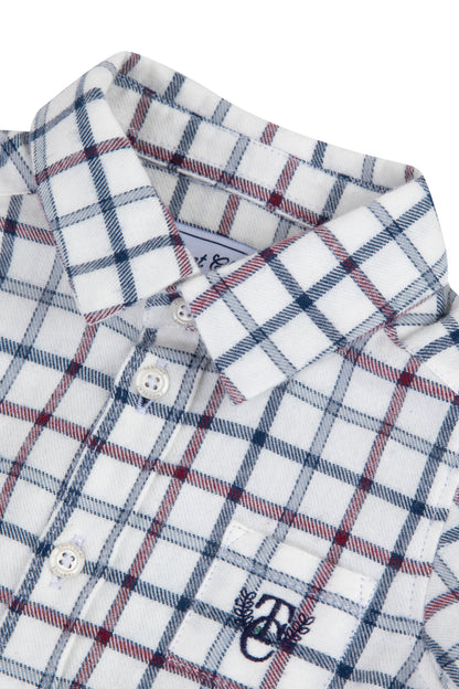 Tartine Boy's LS Flannel Check Button Up Shirt