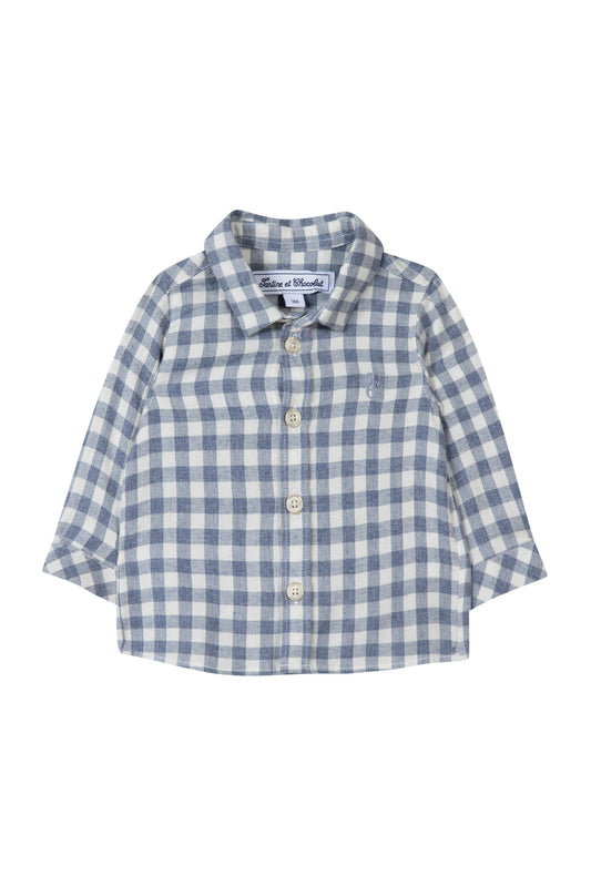 Tartine Boy's LS Flannel Small Check Button Up Shirt