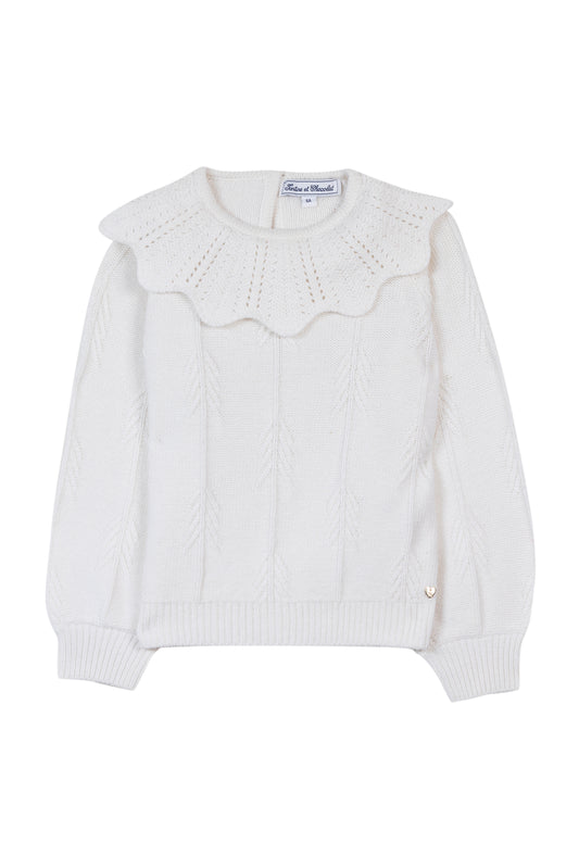 Tartine LS Knitted Fancy Collar Sweater