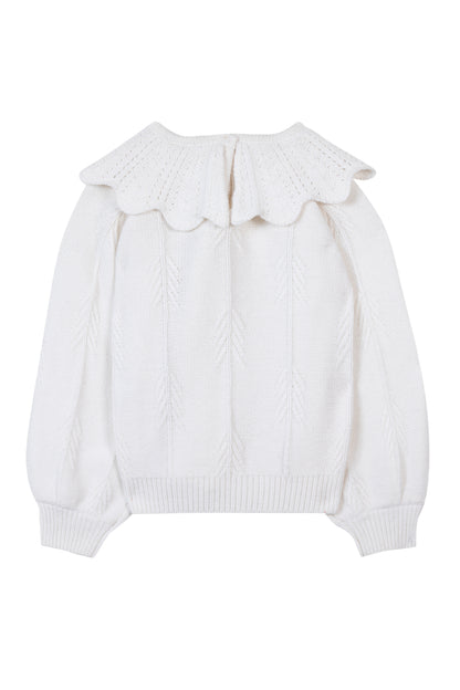 Tartine LS Knitted Fancy Collar Sweater
