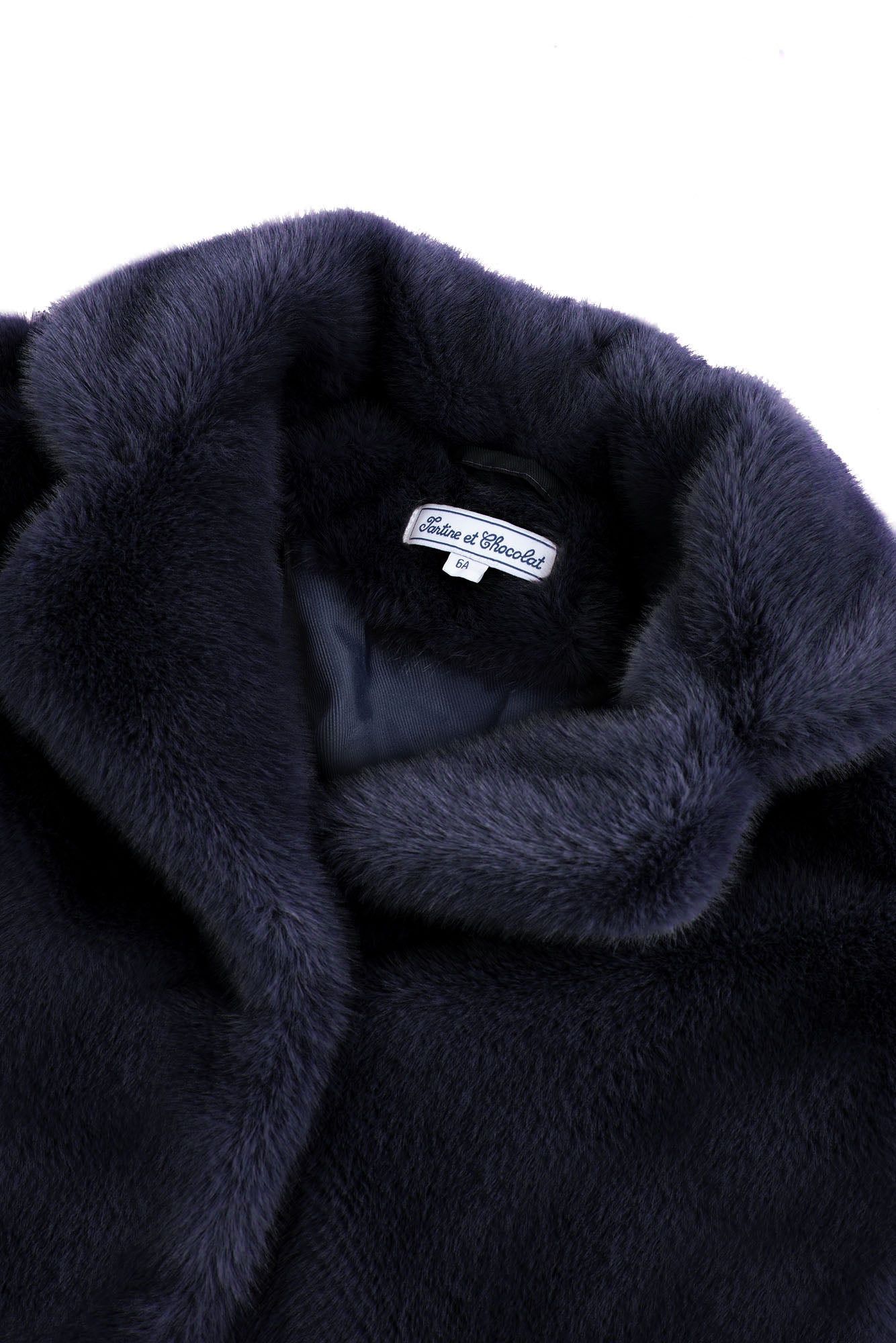Tartine Hidden Button Faux Fur Coat