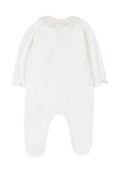 Tartine Baby Lace Velour Footie