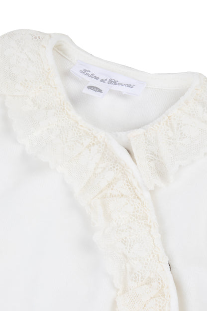 Tartine Baby Lace Velour Footie