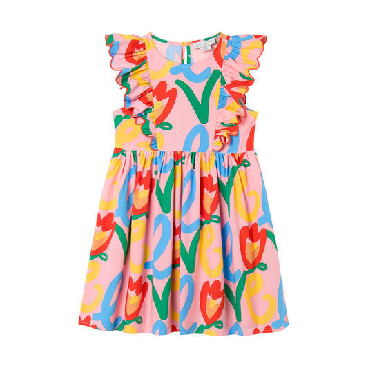 Stella McCartney Love Print Ruffles Dress