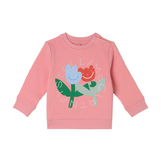 Stella McCartney Baby Girl Tulips Logo Sweatshirt