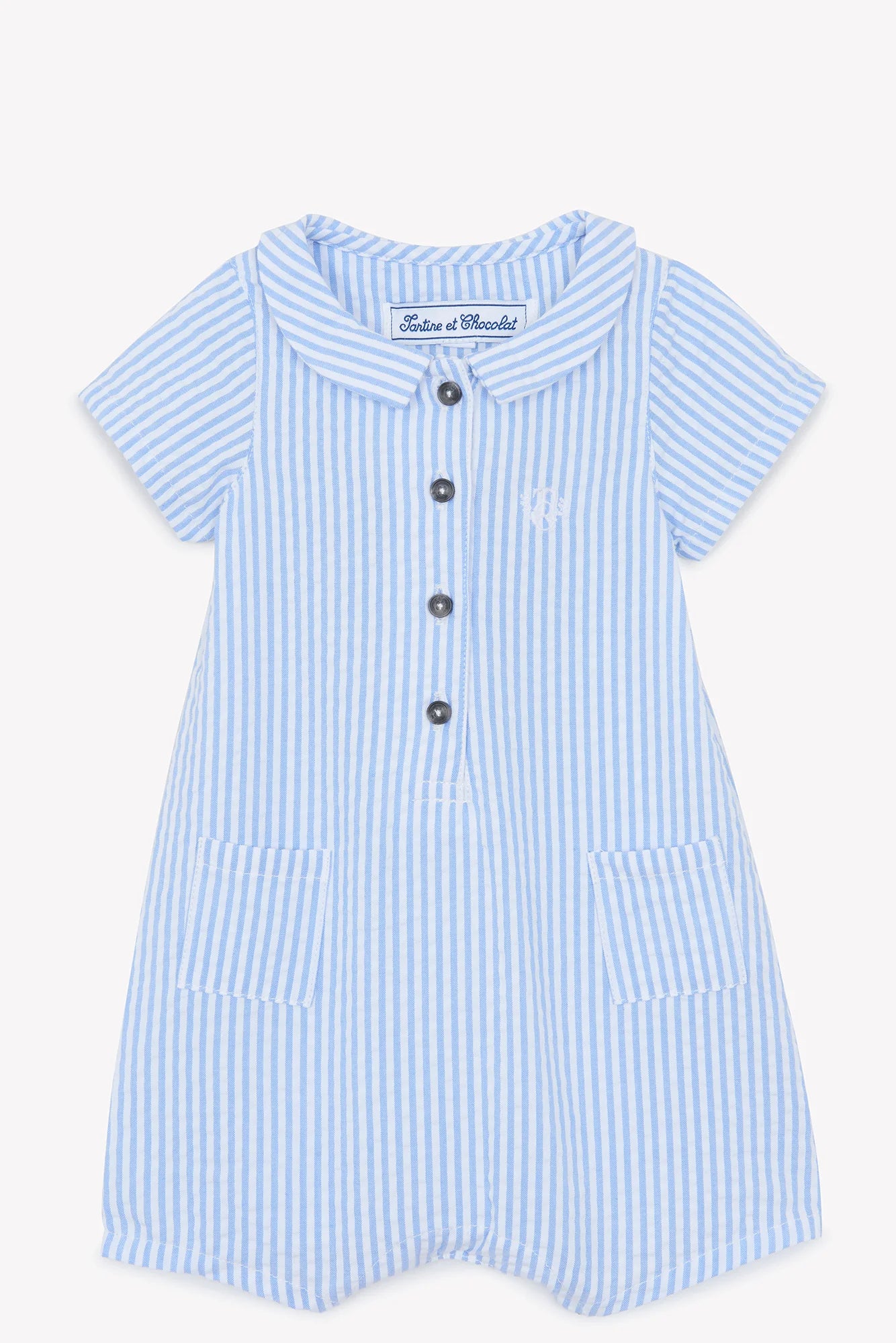 Tartine Striped Seersucker Baby Romper