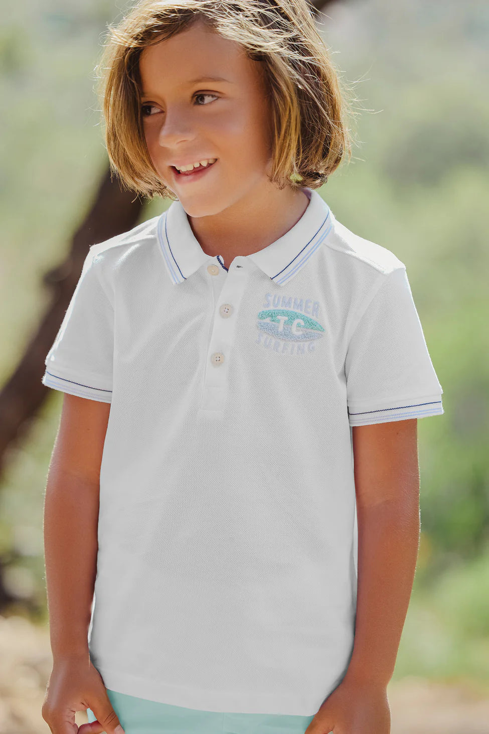 Tartine Trim Collar SS Polo Shirt