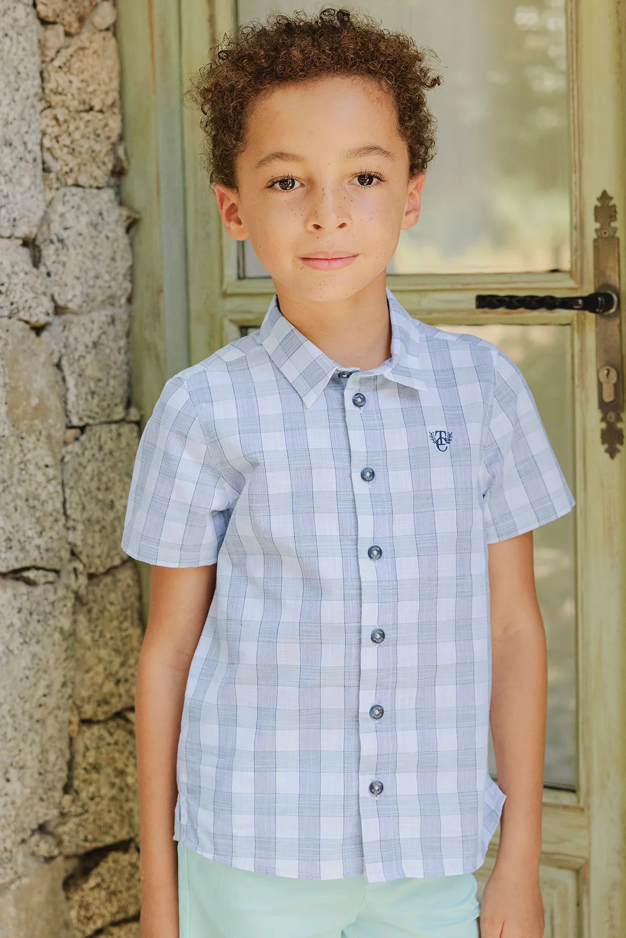 Tartine Boy's Plaid SS Shirt